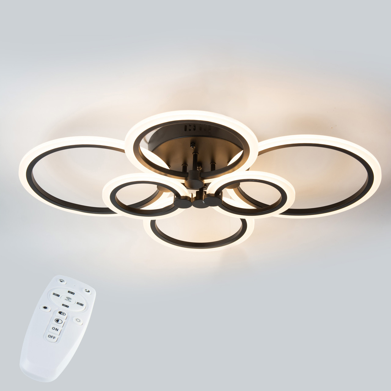 Потолочная LED люстра, светильник светодиодный черный Sunlight  5333/2+2+2