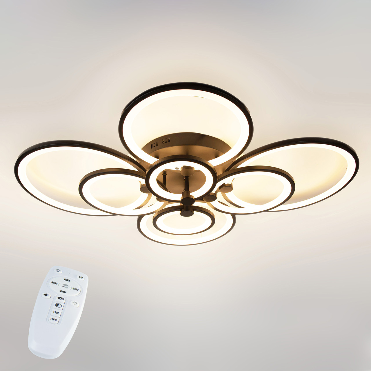 Потолочная LED люстра, светильник светодиодный черный Sunlight  5332/2+2+2+2