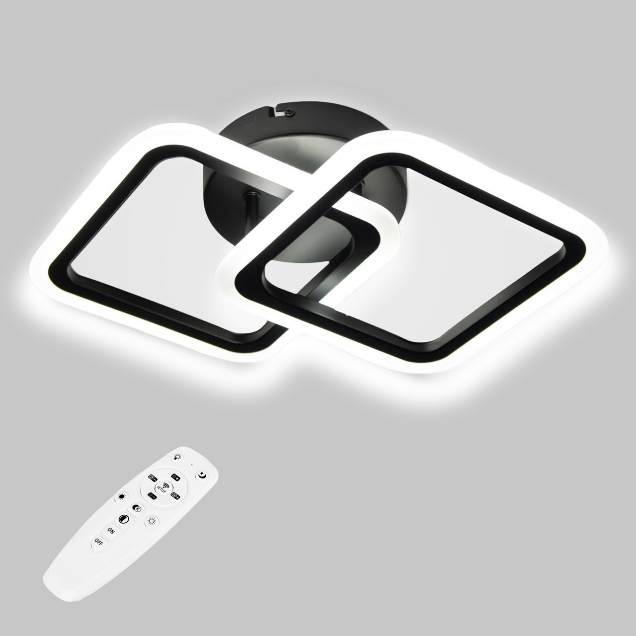Потолочная LED люстра, светильник светодиодный Sunlight черный 6325/2S