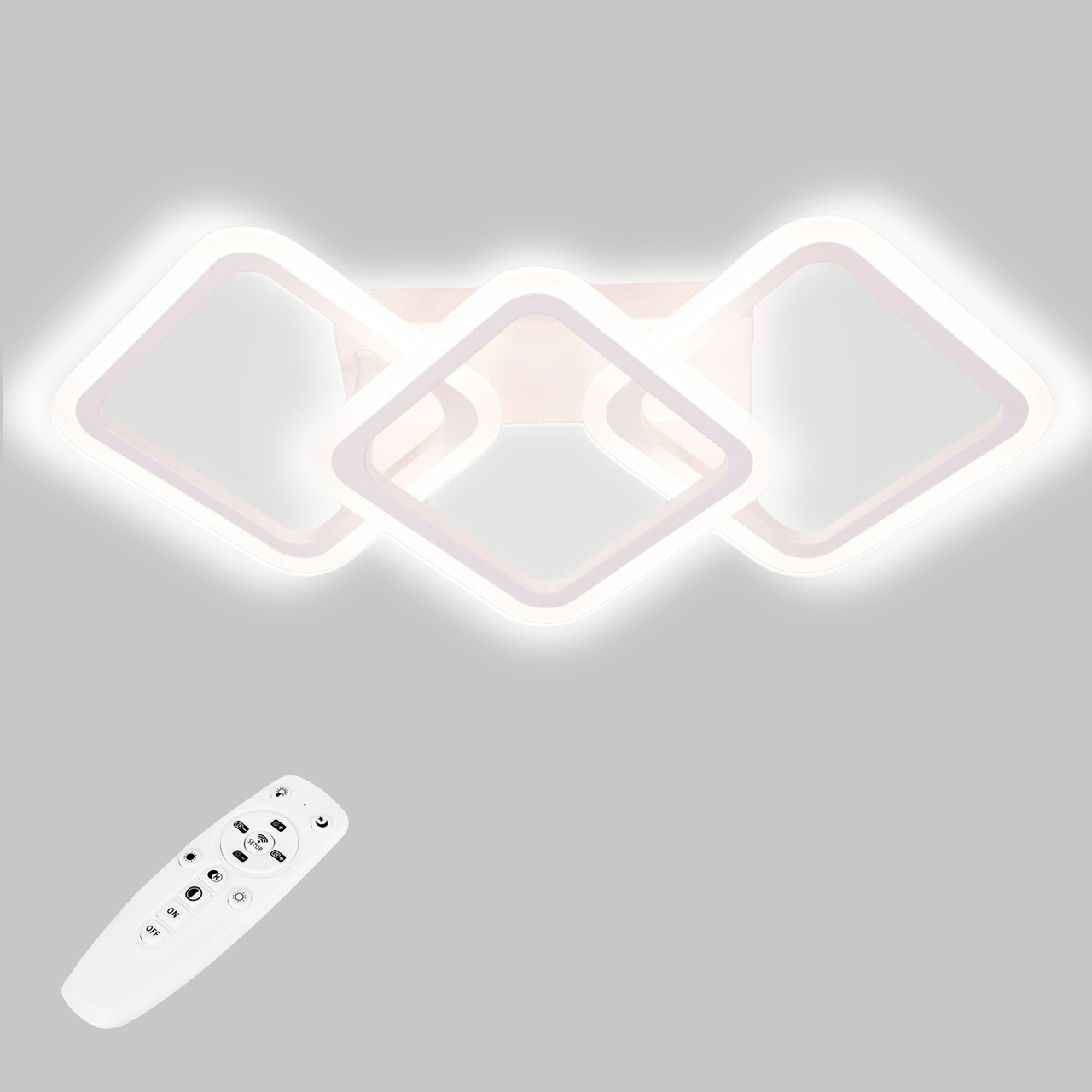 Потолочная LED люстра, светильник светодиодный Sunlight белый 6325/2+1S