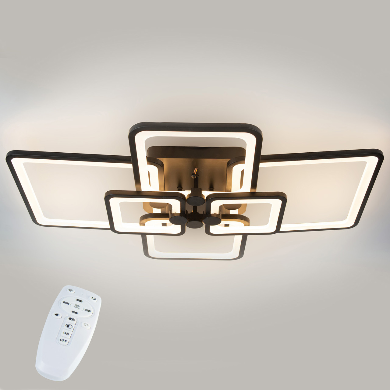 Потолочная LED люстра, светильник светодиодный черный Sunlight  5338/2+2+2