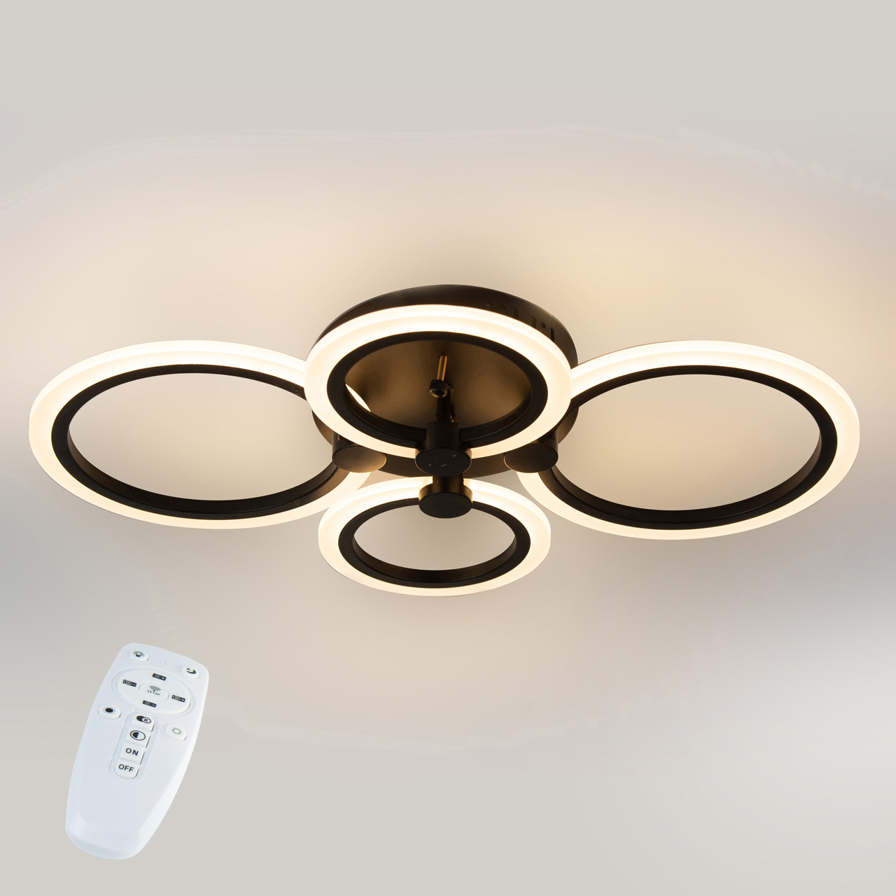 Потолочная LED люстра, светильник светодиодный черный Sunlight  5333/2+2