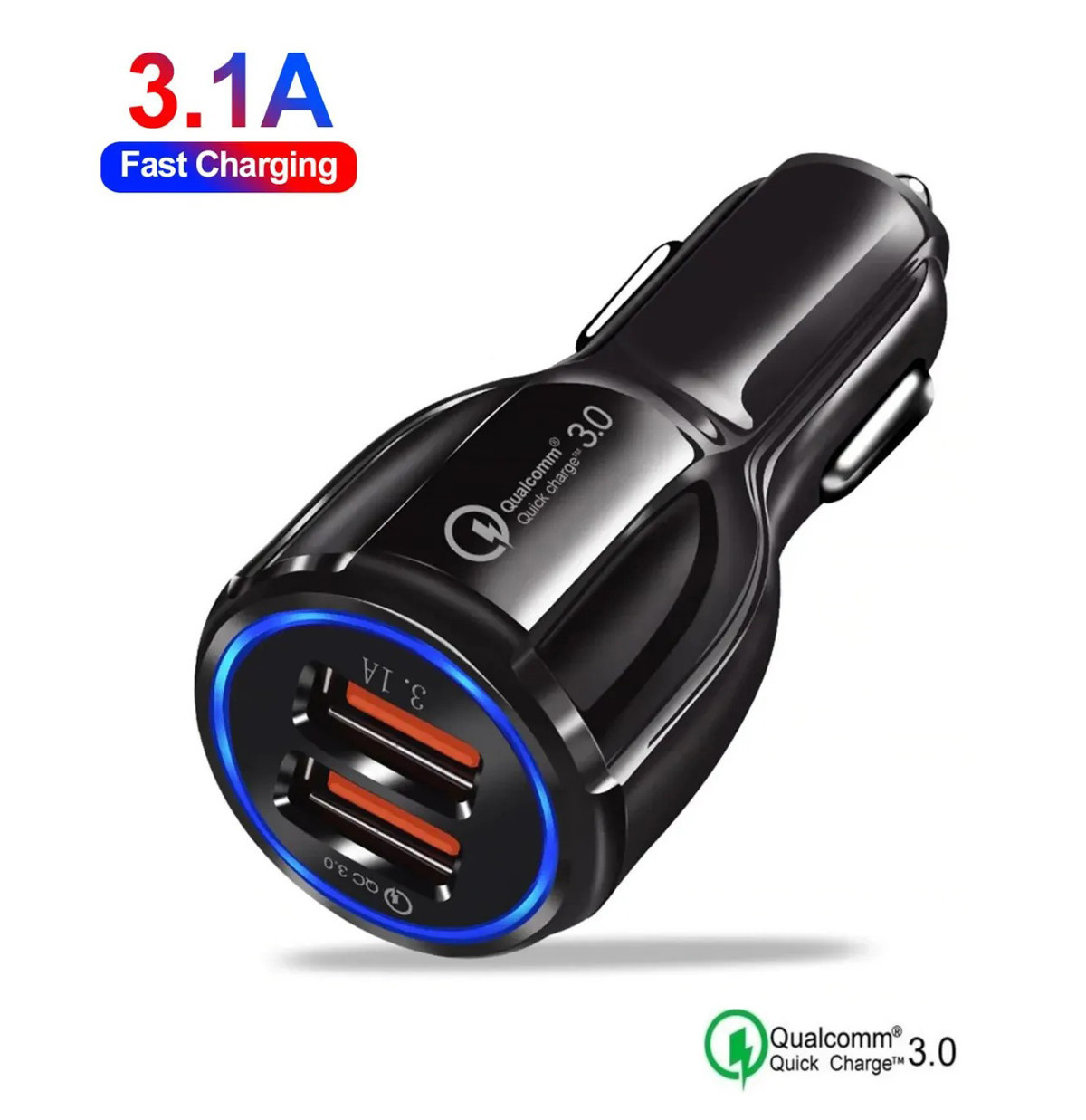 Автомобильное зарядное устройство в прикуриватель Car Charger SY681 3.1А QC3.0 2*USB зарядка в авто