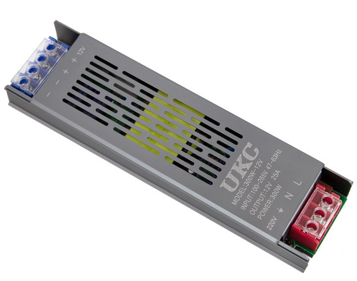 Блок питания UKC model 300W-12V, 25A, импульсный блок питания на 12 вольт, адаптер питания 12в