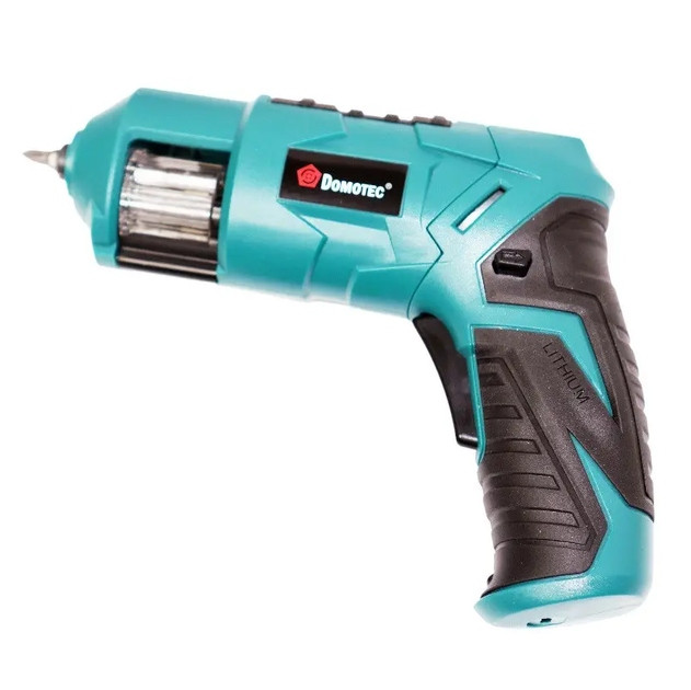 Аккумуляторная отвертка DOMOTEC 3.6V cordless screwdriver, Синий, электроотвертка с битами 6 шт. Аккумуляторная отвертка DOMOTEC 3.6V cordless screwdriver, Синий, электроотвертка с битами 6 шт.
