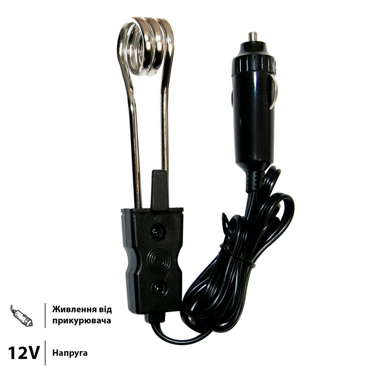 Автомобильный кипятильник 12 вольт Immersion heater deluxe Черный, кипятильник в машину от прикуривателя