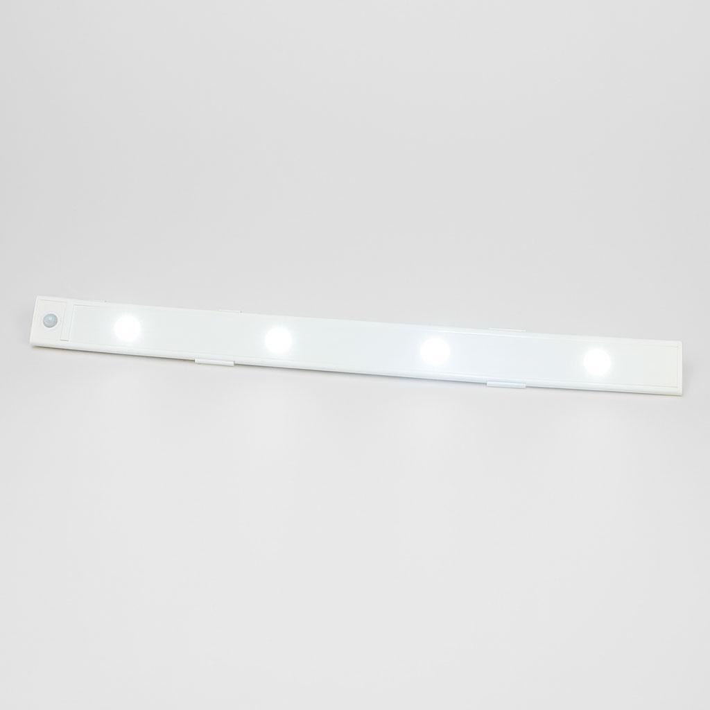 Светильник с датчиком движения 50 LED, 51х4 см, белый — светодиодный точечный светильник для кухни и коридора