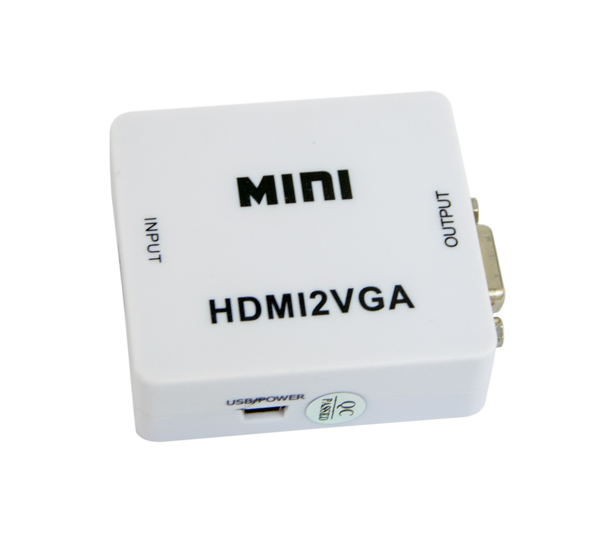 Переходник с HDMI на VGA с доп питанием MINI HDMI2VGA Белый, конвертер HDMI VGA, перехідник з hdmi на vga