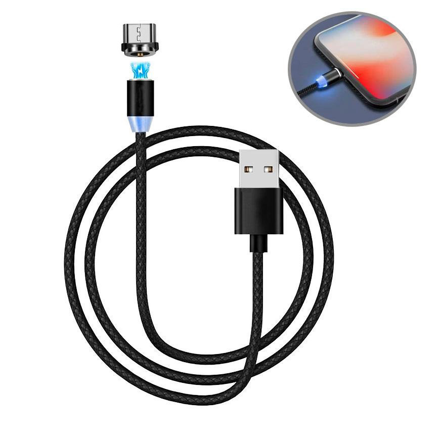 Магнитный кабель для зарядки Micro-USB X-cable M3 Черный, провод для зарядки телефона | магнітний кабель