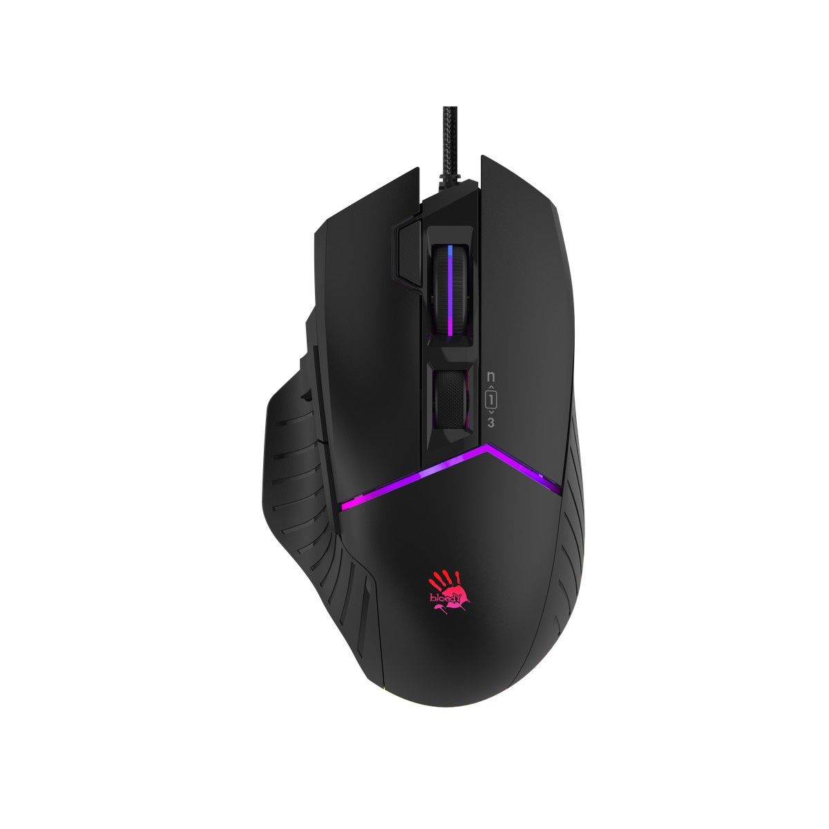 Мышь компьютерная проводная Bloody W95 Max Black черная