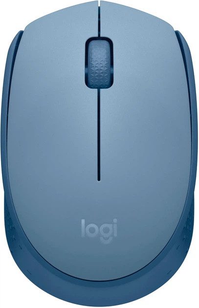 Мышь компьютерная безпроводная Logitech M171 Blue/Grey L910-006866 серо-голубая