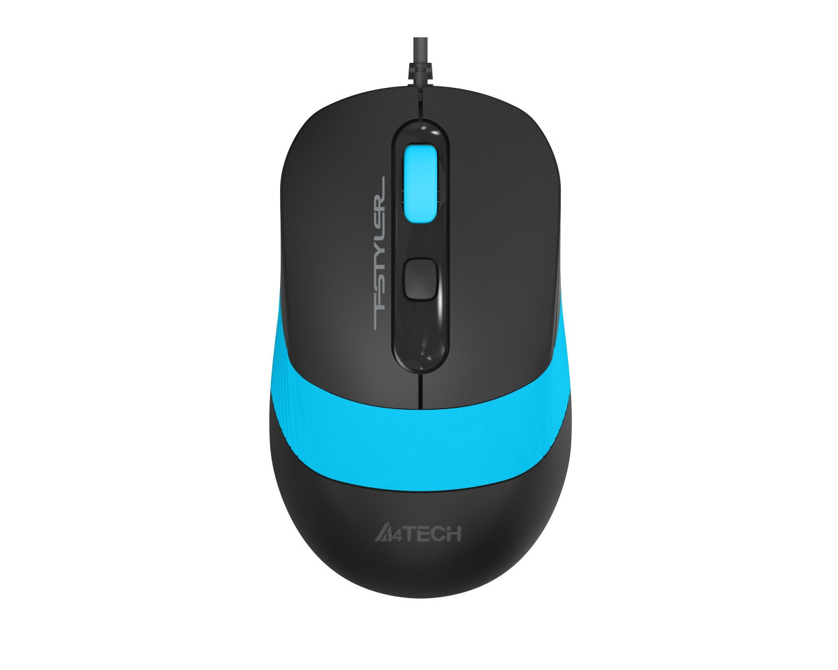 Мышь компьютерная проводная A4Tech Fstyler FM10S Black/Blue синяя