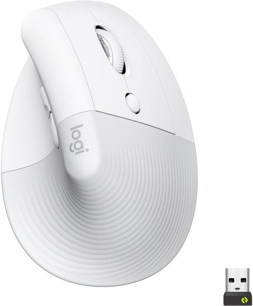 Мышь компьютерная безпроводная Logitech Lift Vertical Ergonomic Mouse Off-White L910-006475 белая