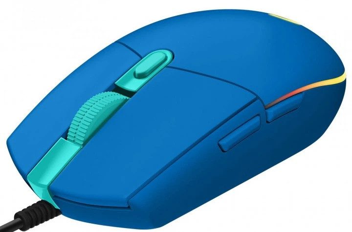 Мышь компьютерная безпроводная Logitech G102 Lightsync USB Blue L910-005801 синяя