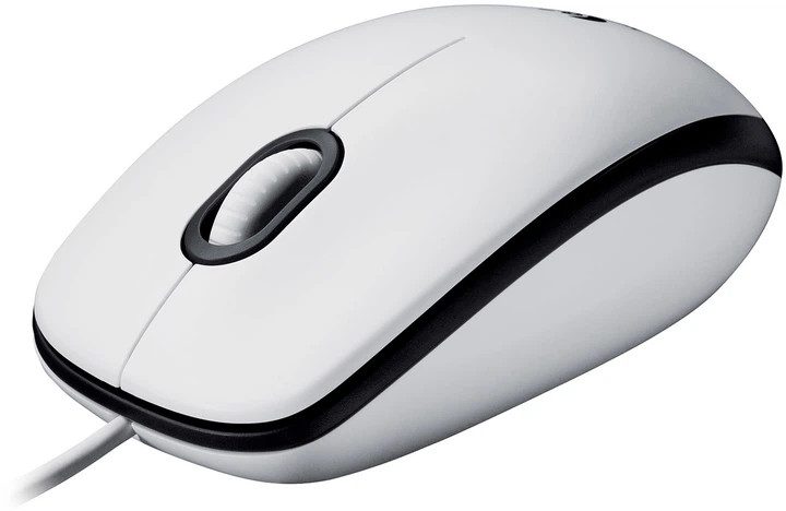 Мышь компьютерная проводная Logitech M100 White L910-006764 белая