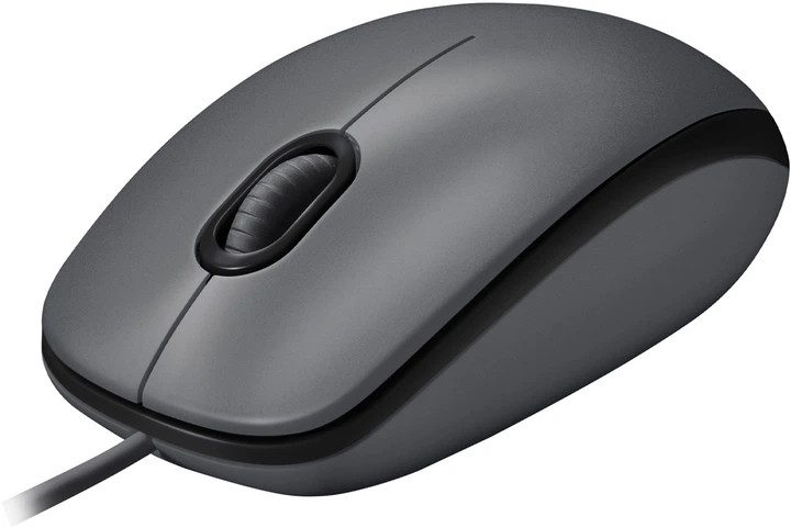 Мышь компьютерная проводная Logitech M100 Black L910-006652 черная