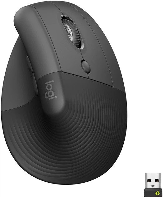 Мышь компьютерная безпроводная Logitech Lift for Business Graphite L910-006494 графитовая