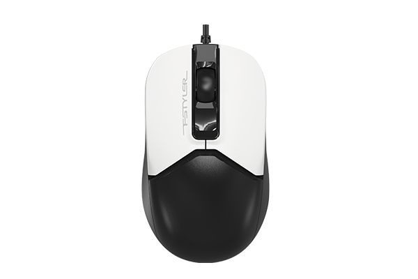 Мышь компьютерная проводная A4Tech FM12 USB Panda черная с белым