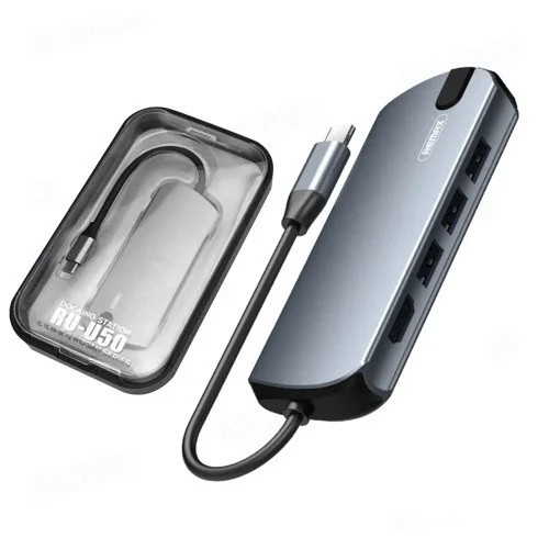 Концентратор Wosan Docking Station Remax RU-U50 Концентратор Wosan Docking Station Remax RU-U50
