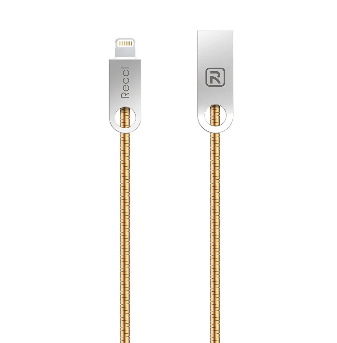 Lightning кабель 1 м Gravel розовое золото Recci RCL-W100