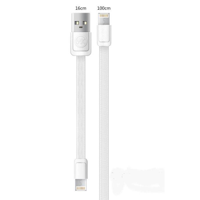 Кабель Combo 2-in-1 M&S Lightning/microUSB 1м white WK 304602