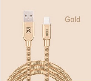 Lightning кабель Armor RCL-T100, 1m gold Recci CC300122