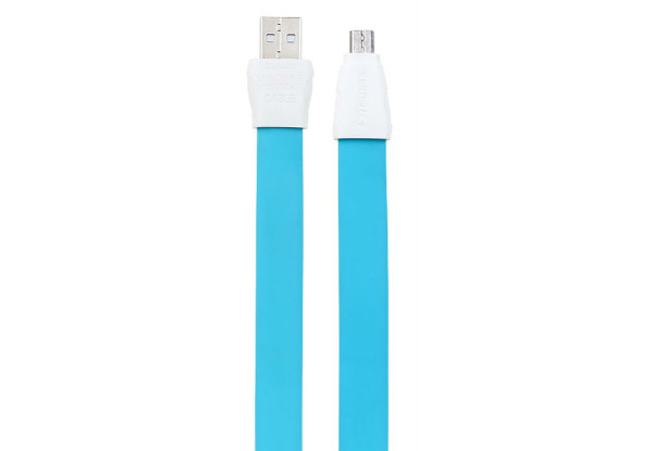 Кабель microUSB Flat Full Speed II RC-011m 1m blue Remax 311003 Кабель microUSB Flat Full Speed II RC-011m 1m blue Remax 311003