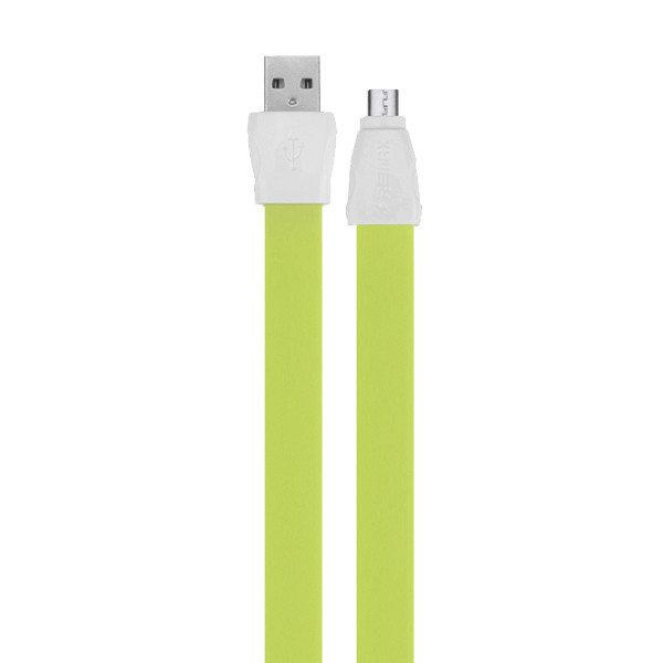 Кабель microUSB Flat Full Speed II RC-011m 1m green Remax 311001 Кабель microUSB Flat Full Speed II RC-011m 1m green Remax 311001