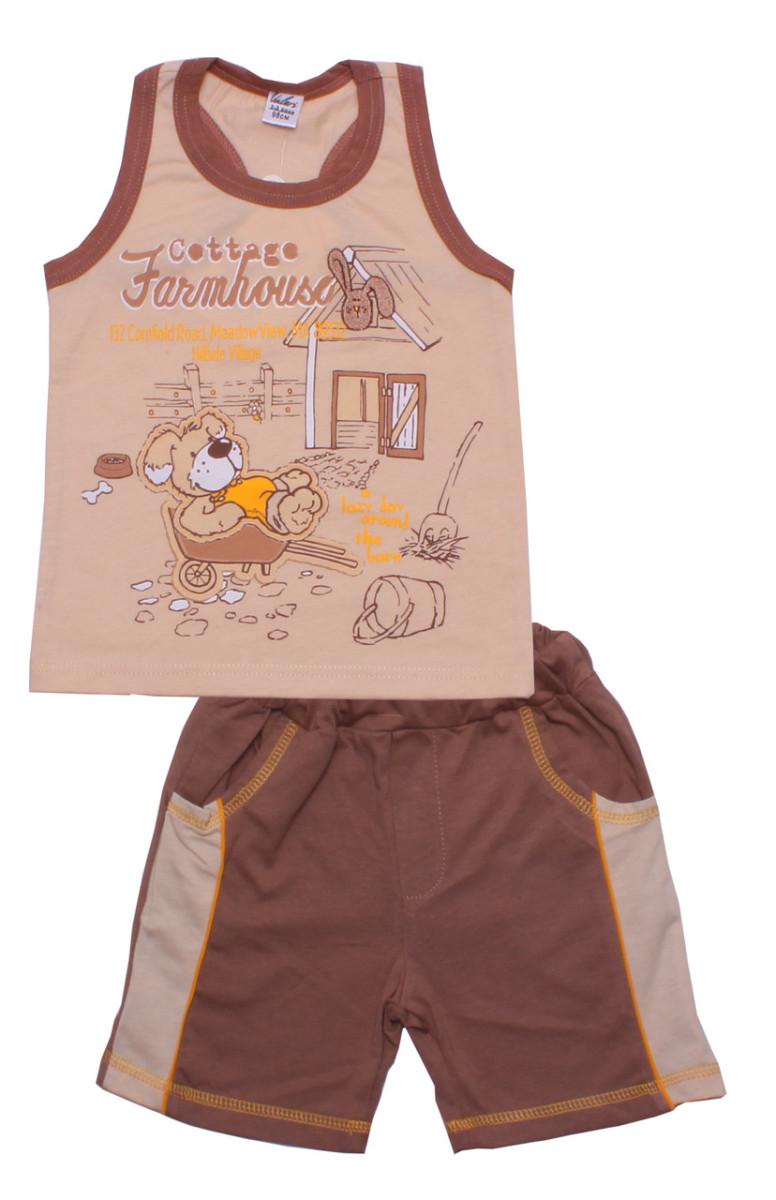 Комплект летный для мальчика Valeri Tex 1698-75-126 104 см бежевый