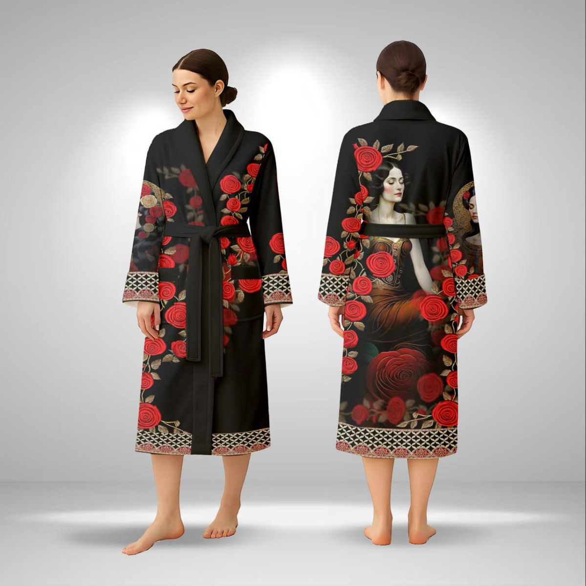 Кимоно женское из плюшевого велюра Queen of Roses 29457 S