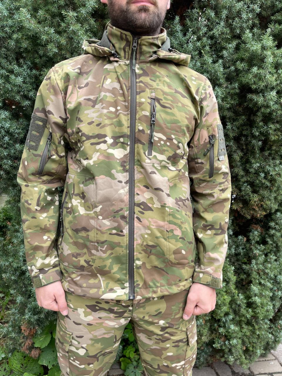 Куртка мужская тактическая на флисе Мультикам Турция 8817 XXL хаки