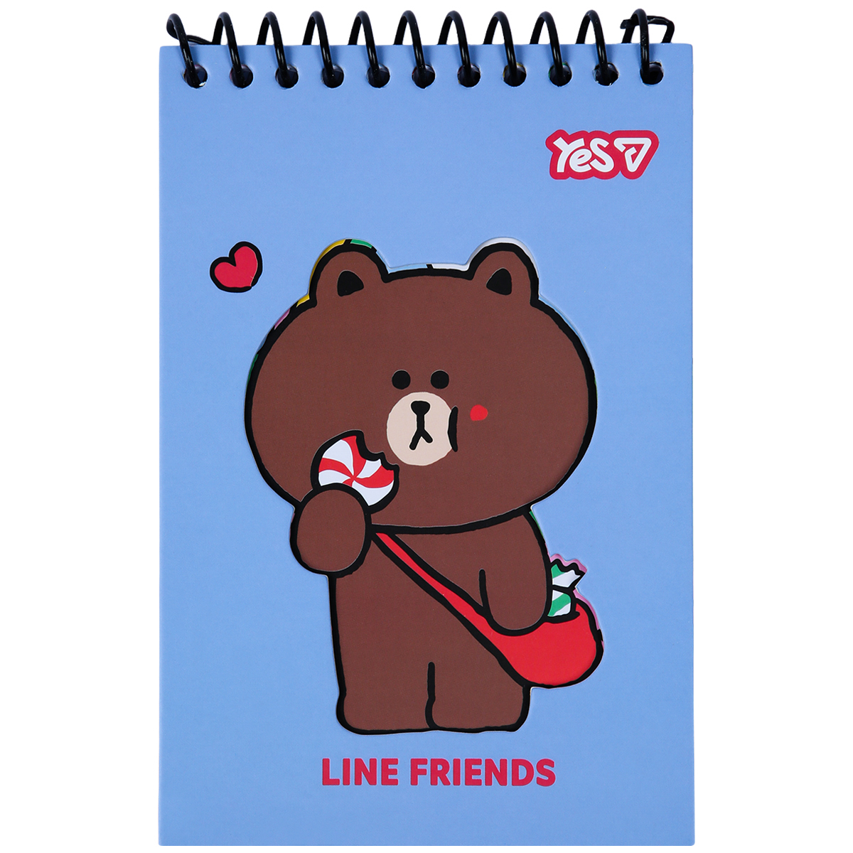 Блокнот с фигурной высечкой YES Line Friends Choco 152247 60 листов