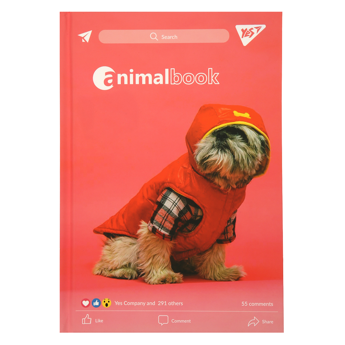 Блокнот для записей в линию А5 YES 7 БЦ Animalbook 152048 64 листа
