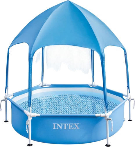 Бассейн каркасный с навесом Intex 28209 188х38 см