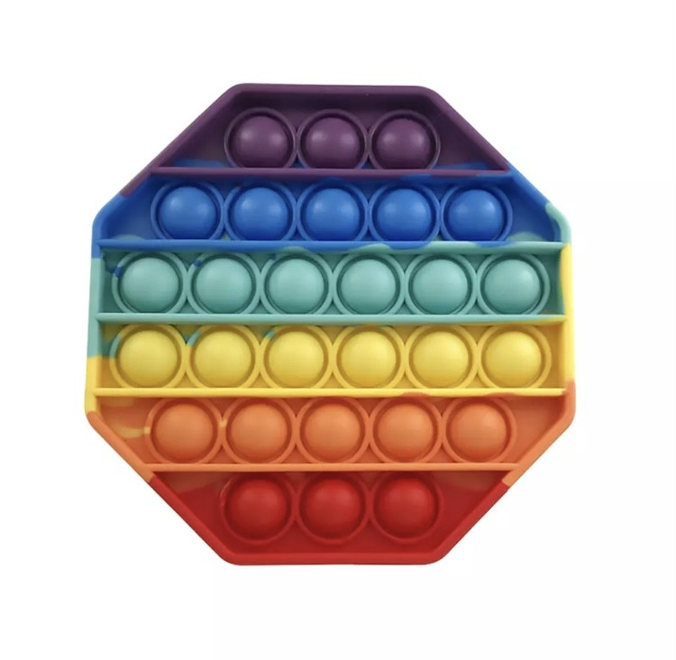 Антистресс игрушка Pop It Угольник пупырка радуга 5012 Антистресс игрушка Pop It Угольник пупырка радуга 5012