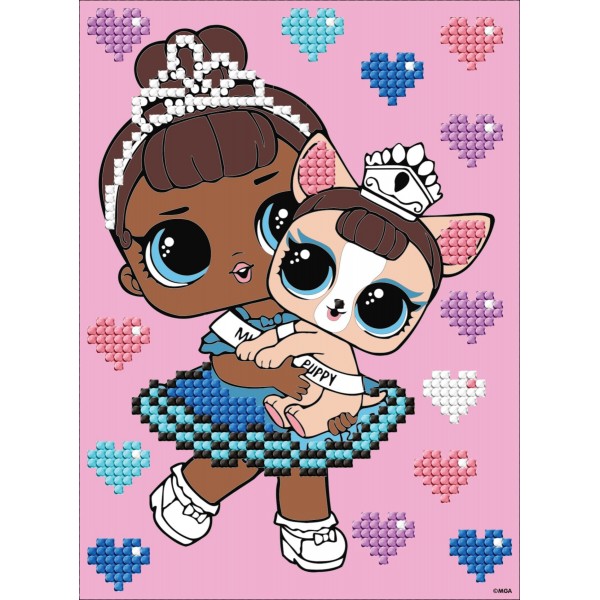 Набор для творчества Идейка Алмазная мозаика L.O.L. Surprise! Miss Baby With Miss Puppy AML1201 15х20 см