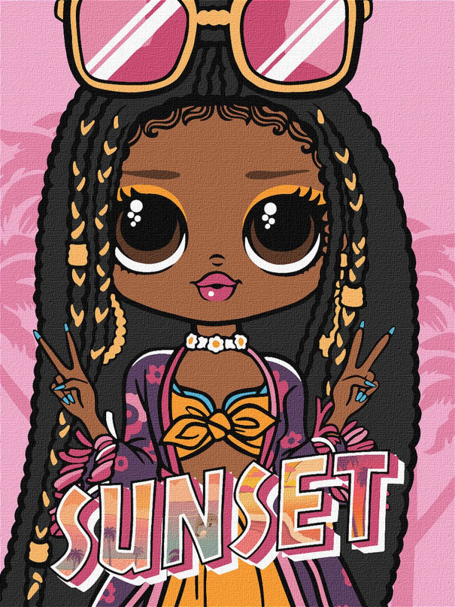 Картина по номерам Идейка L.O.L. Surprise! O.M.G. Sunset KHO6276 30х40 см