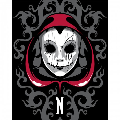 Картина по номерам с LED подсветкой Santi Wednesday Ominous Mask 955078 40х50 см