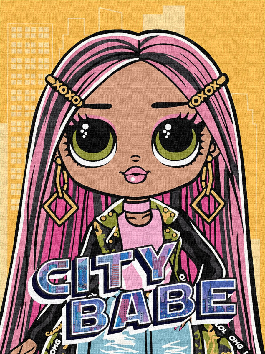 Картина по номерам Идейка L.O.L. Surprise! O.M.G. City Babe KHO6277 30х40 см