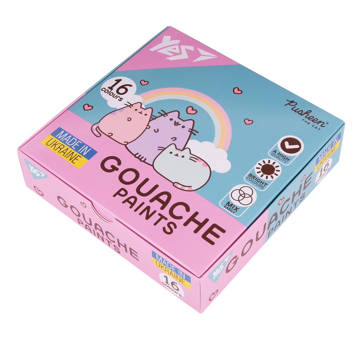 Гуашь YES Pusheen 230403 16 цветов