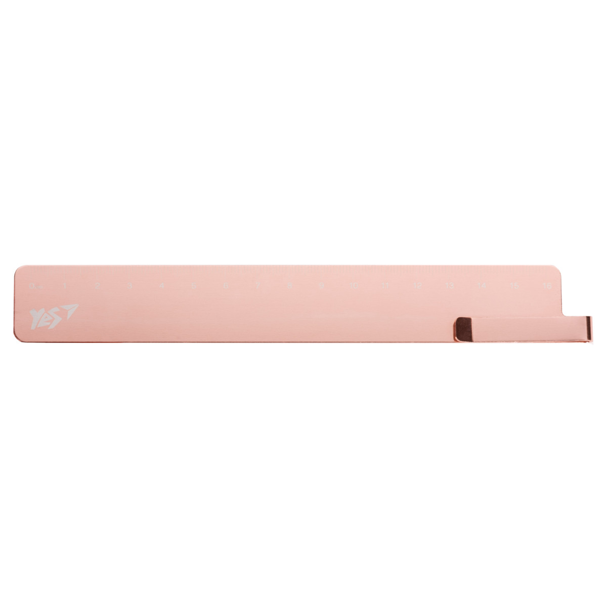 Линейка-закладка YES Rose Gold 370537 16 см розовая