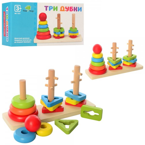 Деревянная игрушка ББ Пирамидка-ключ MD-1321 22 см Деревянная игрушка ББ Пирамидка-ключ MD-1321 22 см