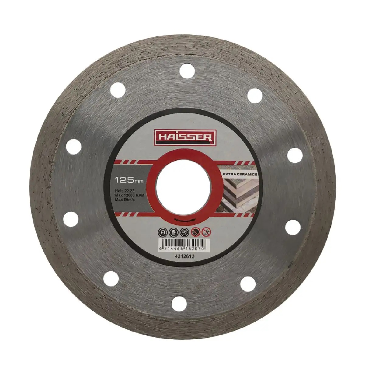 Диск алмазный Haisser Extra СeramiСs 116207 125x1.2x22.23 мм серебристый