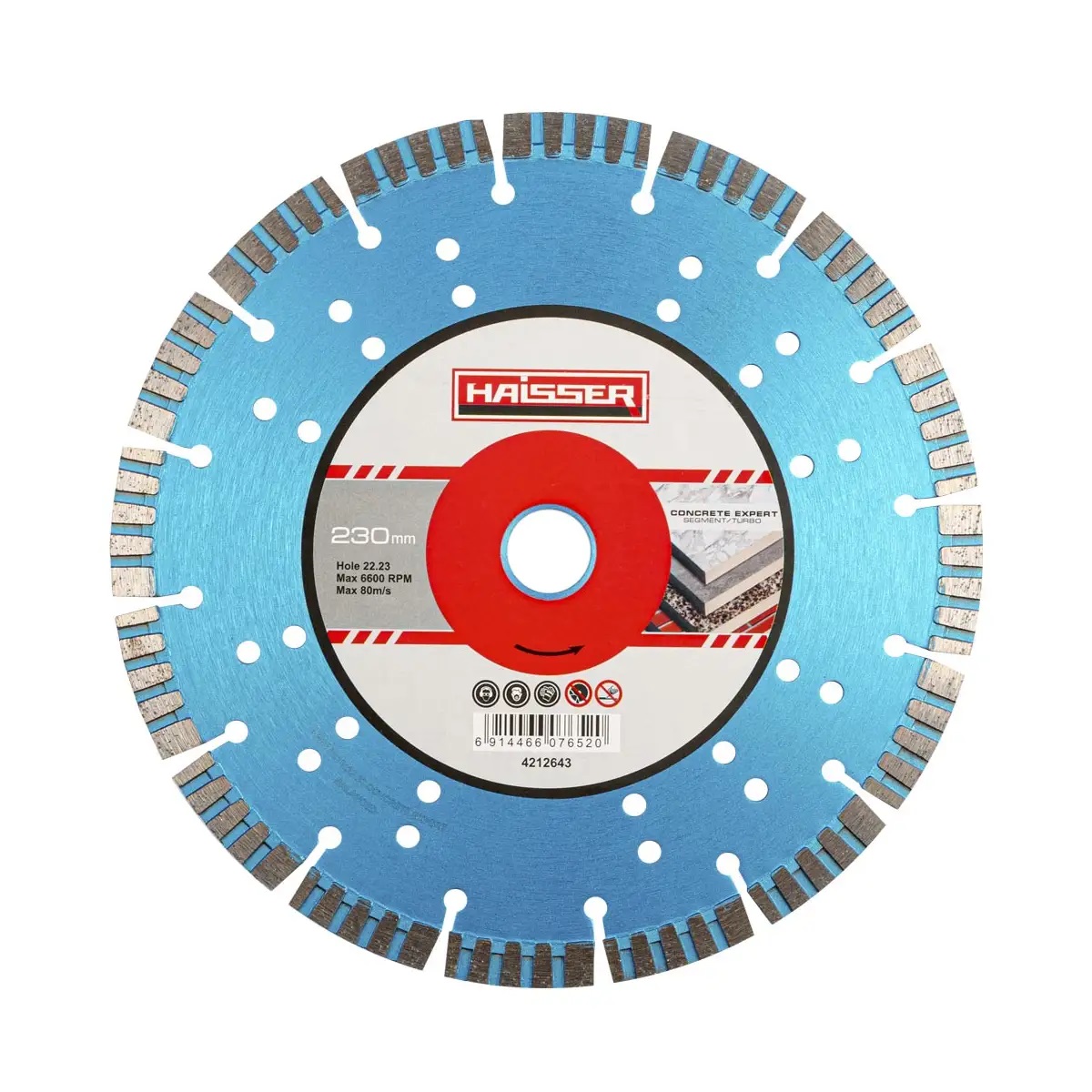 Диск алмазный Haisser Segment turbo СonСrete expert 107652 230х2.8х12х22.23 мм