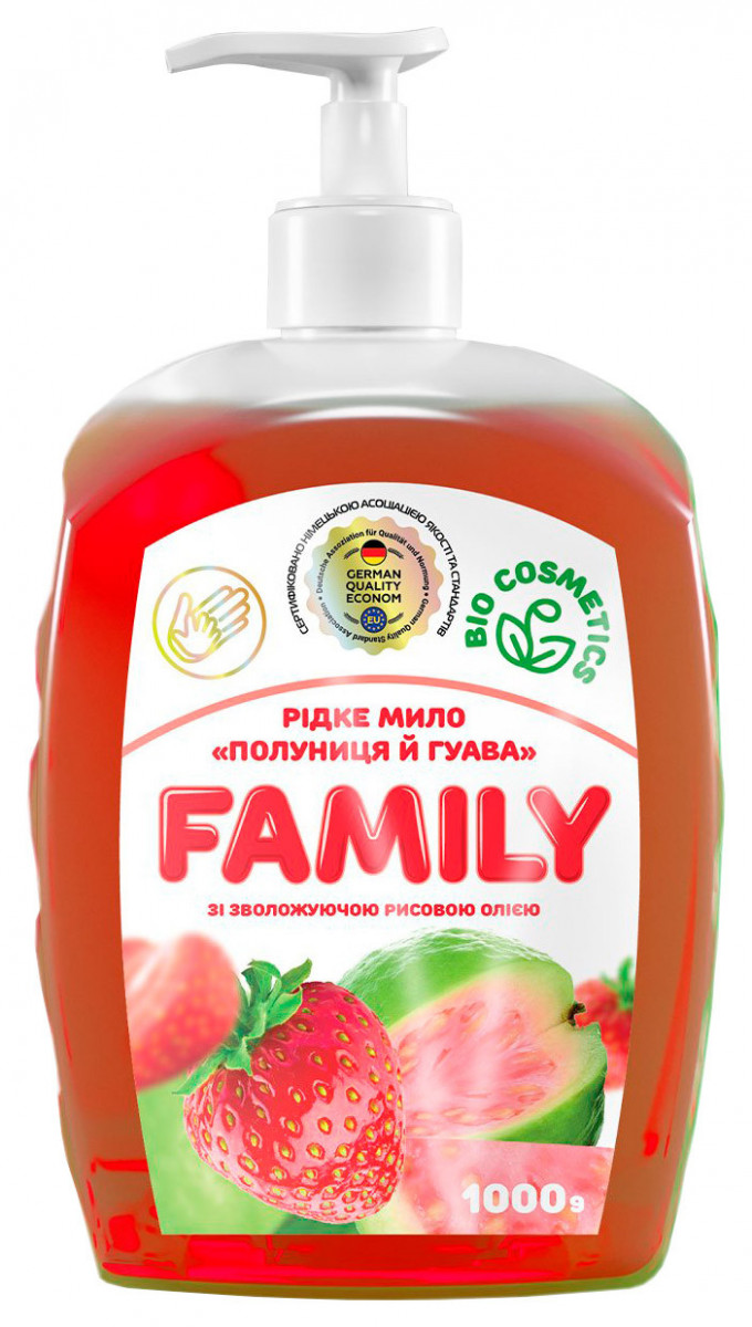 Жидкое мыло Клубника и гуава с увлажняющим рисовым маслом 722522 1 л