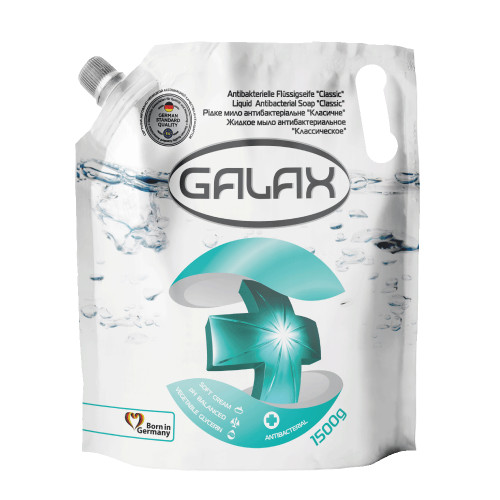 Жидкое мыло антибактериальное 1500 мл Классическое Galax 601381 Жидкое мыло антибактериальное 1500 мл Классическое Galax 601381