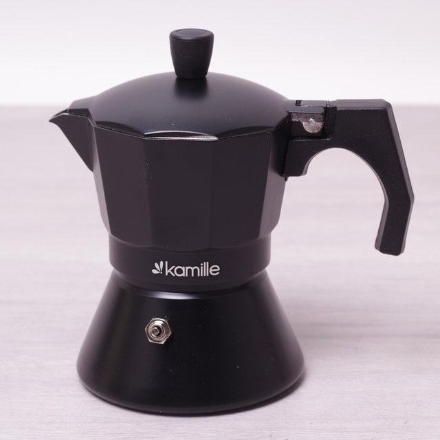 Гейзерная кофеварка на 3 порции с широким индукционным дном Kamille KM-2511