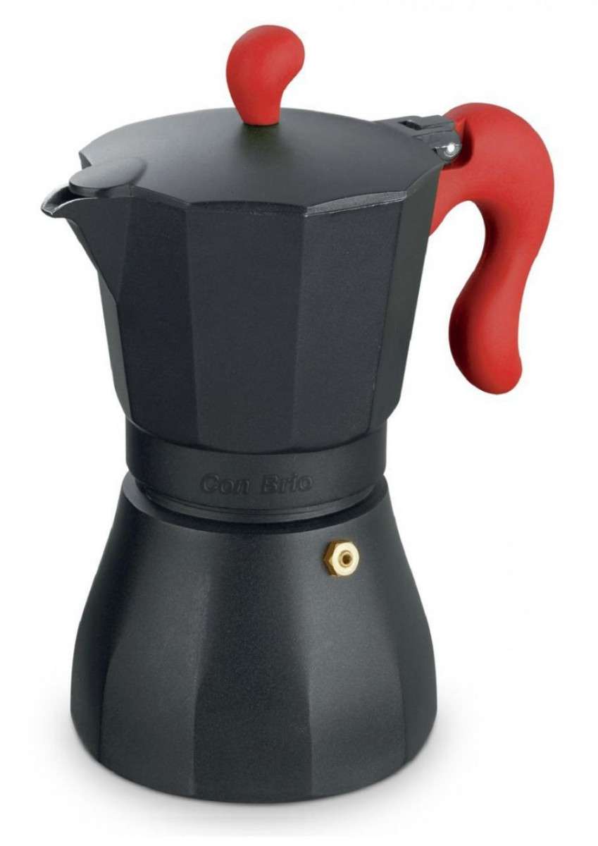 Гейзерная кофеварка на 6 чашки Con Brio СВ-6606-red