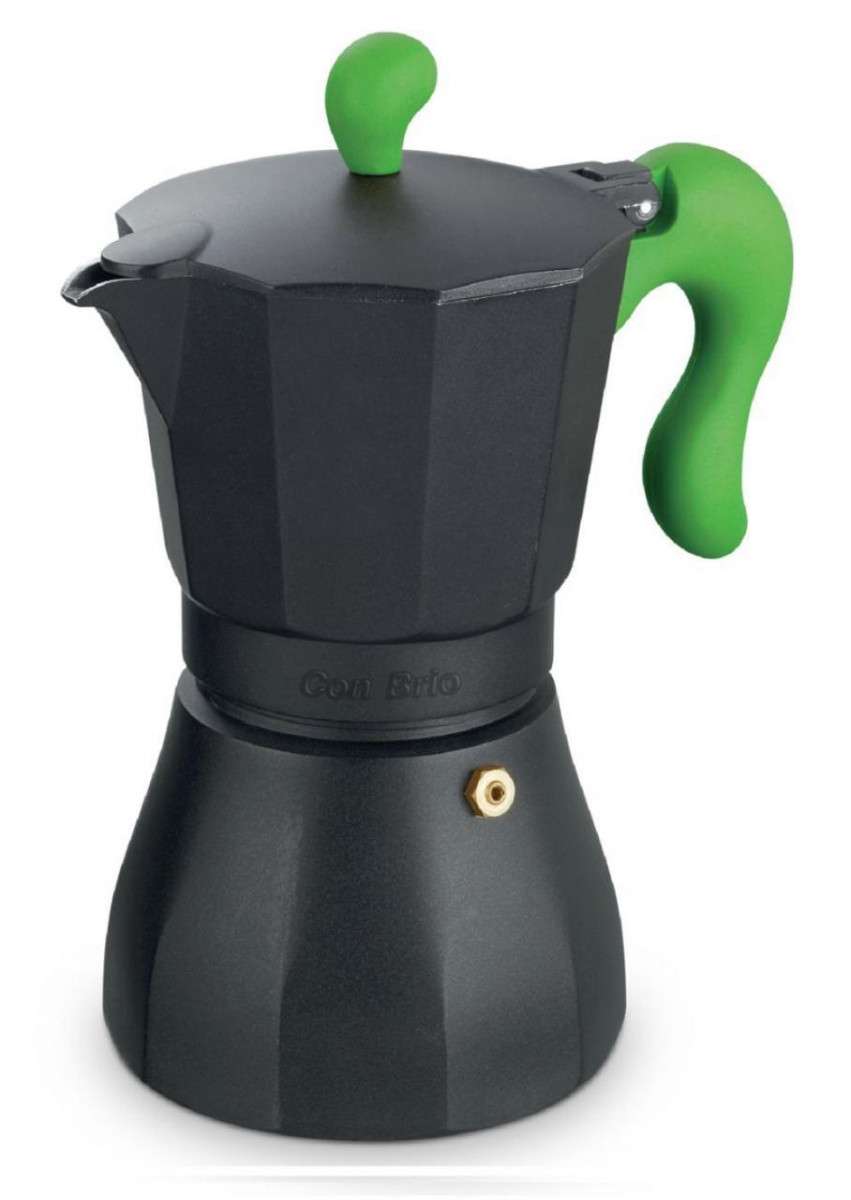 Гейзерная кофеварка на 6 чашки Con Brio СВ-6606-green Гейзерная кофеварка на 6 чашки Con Brio СВ-6606-green