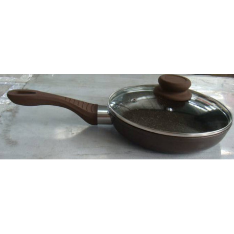 Алюминиевая сковорода Chocolate Line с антипригарным мраморным покрытием D=28 см Lessner 88364-28